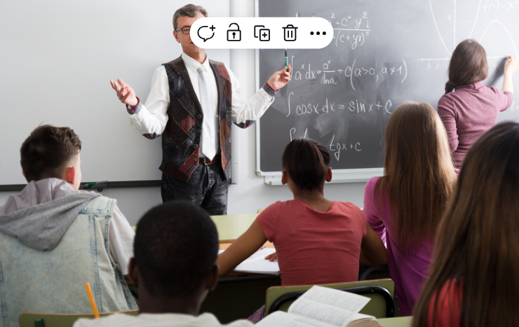 Professeur expliquant une leçon